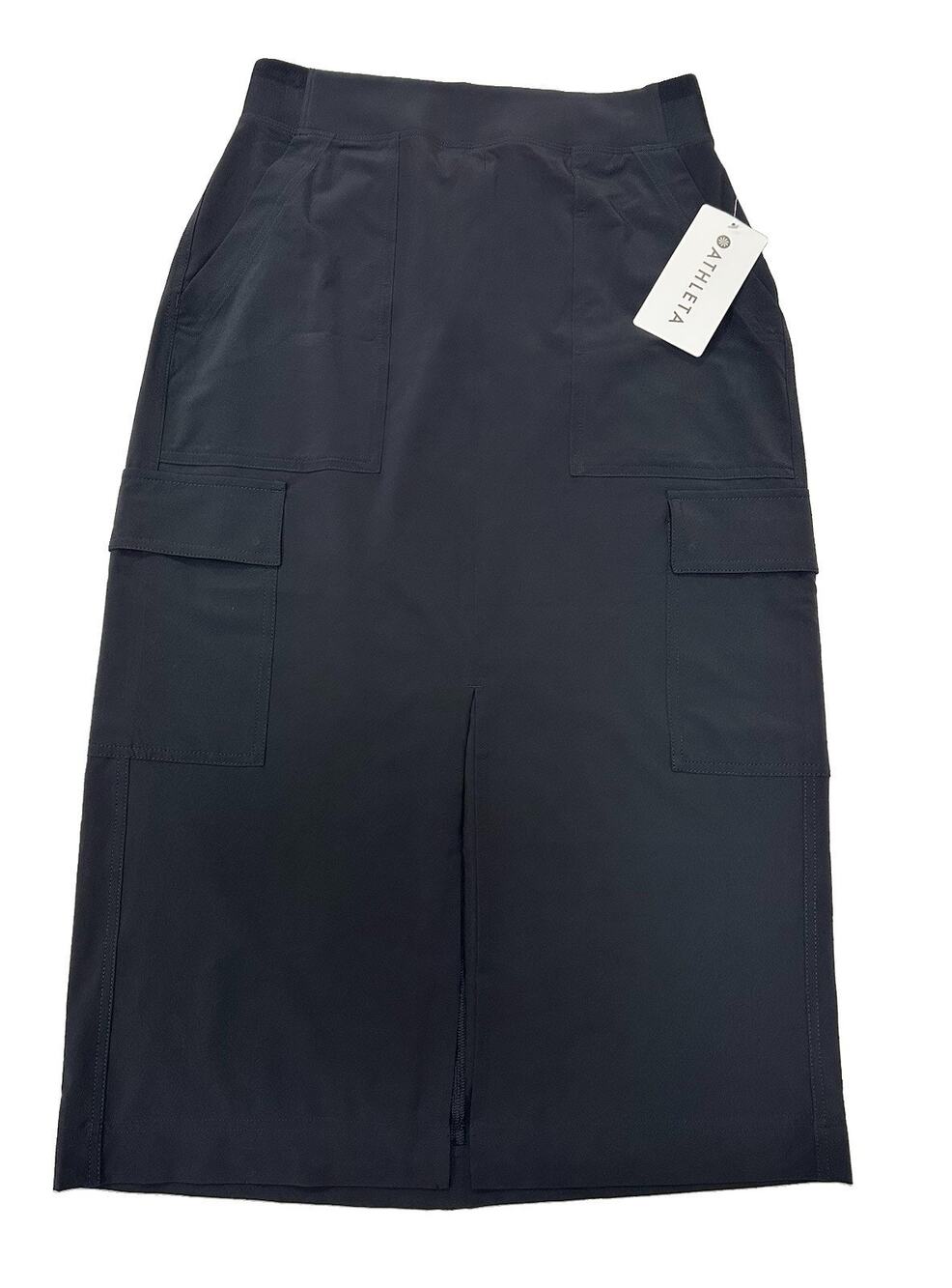 Athleta Brooklyn Heights Cargo Skirt Women's 4 Black Midi-Length NWT #W4822